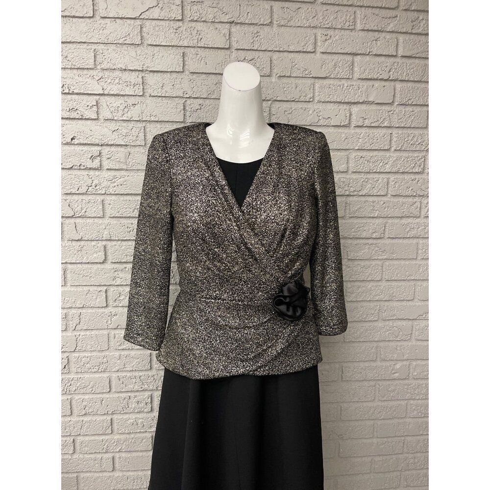 Jackie Jon New York Women Long Sleeve Peplum Top Size M